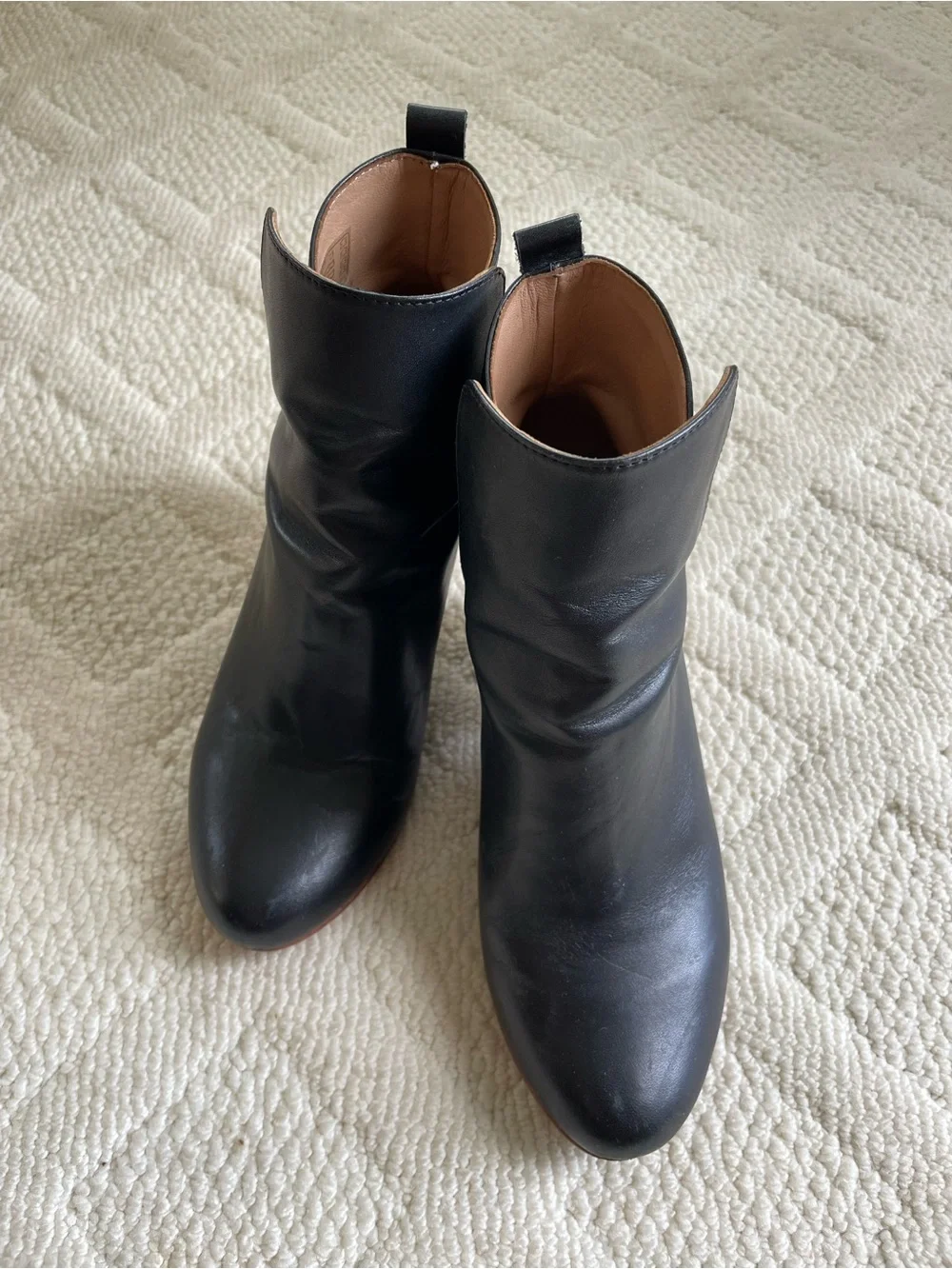 {Fortress of Inca} EU37 Black Ani Leather Ankle Boots